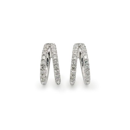 Round Lab Grown Diamond Hoop Earrings 0.18ct Total Weight
