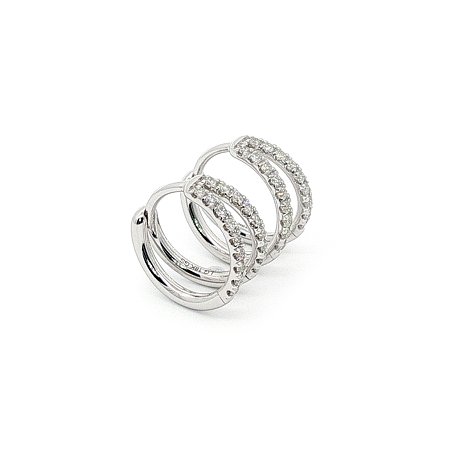 Round Lab Grown Diamond Hoop Earrings 0.18ct Total Weight