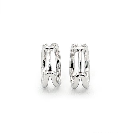 Round Lab Grown Diamond Hoop Earrings 0.18ct Total Weight