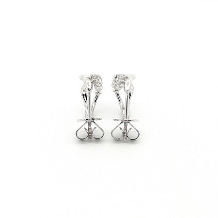 Round Lab Grown Wavy Diamond Stud Earrings 0.216ct Total Weight