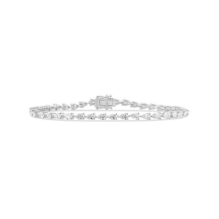 Tennis Bracelet with LG Diamonds 3.28ct Total Weight