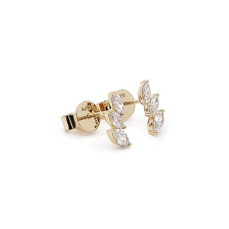 Marquise Lab Grown Diamond Stud Earrings 0.416ct Total Weight