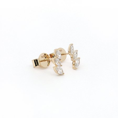 Marquise Lab Grown Diamond Stud Earrings 0.416ct Total Weight