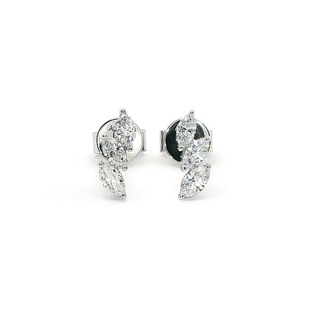Marquise Lab Grown Diamond Stud Earrings 0.416ct Total Weight