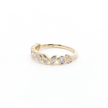 Pear, Marquise, Heart & Round Lab Grown Diamond Stacker Ring 0.766ct Total Weight