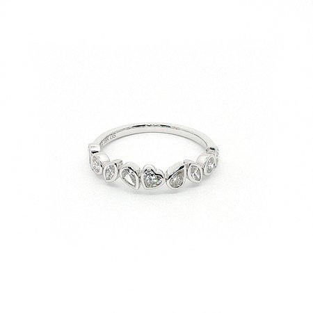 Pear, Marquise, Heart & Round Lab Grown Diamond Stacker Ring 0.766ct Total Weight