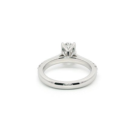 Tulip Engagement Ring with Natural Diamonds 0.2ct Total Weight