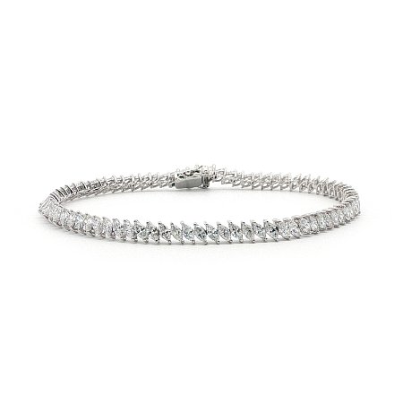 Tennis Bracelet with Marquise Lab Grown 5.02ct Total Weight