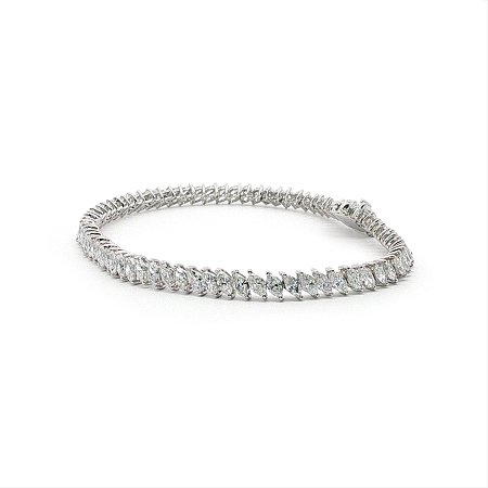 Tennis Bracelet with Marquise Lab Grown 5.02ct Total Weight