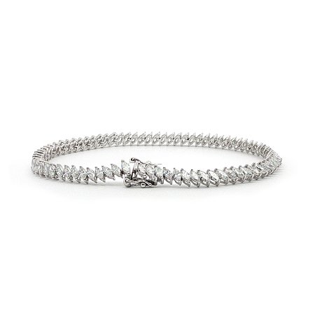Tennis Bracelet with Marquise Lab Grown 5.02ct Total Weight
