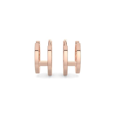Earring Huggies with Natural Diamonds 0.16cts Total Weight
