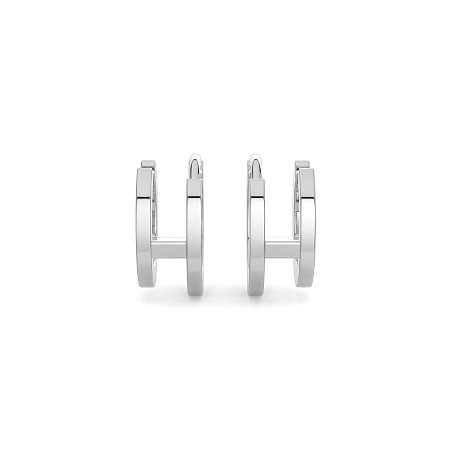 Earring Huggies with Natural Diamonds 0.16cts Total Weight