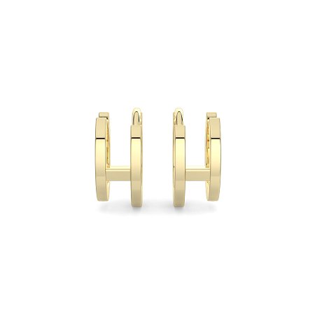 Earring Huggies with Natural Diamonds 0.16cts Total Weight