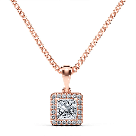 Angeli Halo Claw Set Pendant