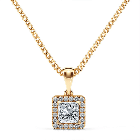 Angeli Halo Claw Set Pendant