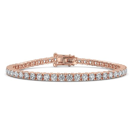 Tennis Bracelet with Round Natural Diamonds 6cts Total Weight