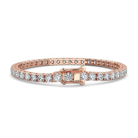 Tennis Bracelet with Round Natural Diamonds 9cts Total Weight