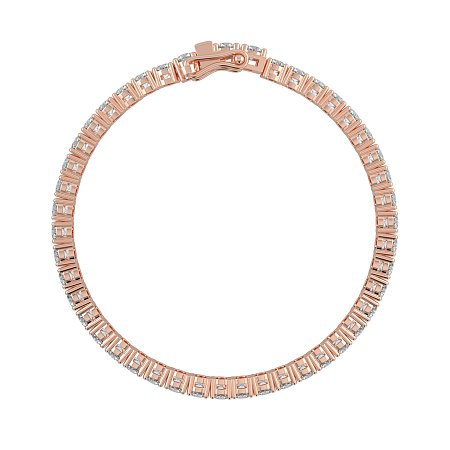 Tennis Bracelet with Round Natural Diamonds 9cts Total Weight