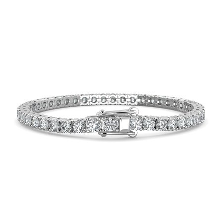 Tennis Bracelet with Round Natural Diamonds 9cts Total Weight