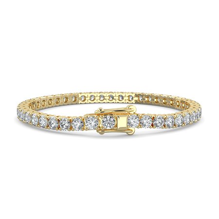 Tennis Bracelet with Round Natural Diamonds 9cts Total Weight