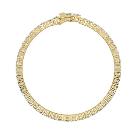 Tennis Bracelet with Round Natural Diamonds 9cts Total Weight