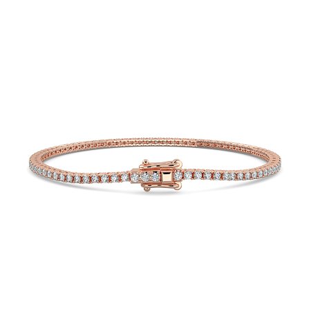 Tennis Bracelet with Round Natural Diamonds 2cts Total Weight