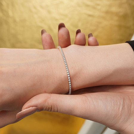 Tennis Bracelet with Round Natural Diamonds 2cts Total Weight