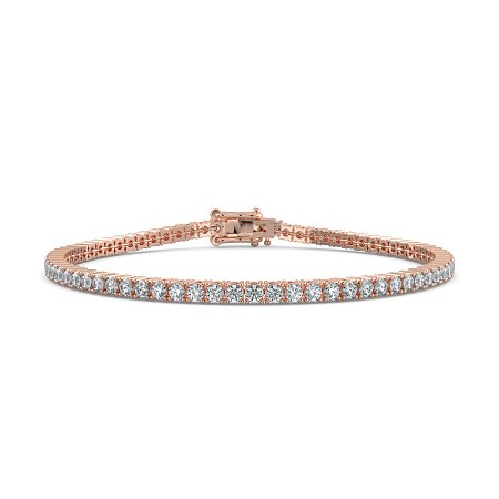 Tennis Bracelet with Round Natural Diamonds 3cts Total Weight