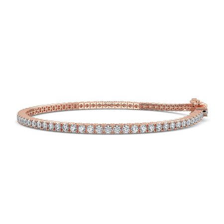 Tennis Bracelet with Round Natural Diamonds 3cts Total Weight