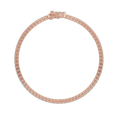 Tennis Bracelet with Round Natural Diamonds 3cts Total Weight