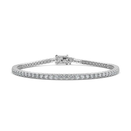 Tennis Bracelet with Round Natural Diamonds 3cts Total Weight
