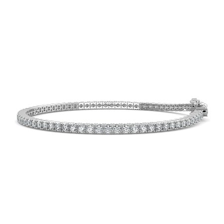 Tennis Bracelet with Round Natural Diamonds 3cts Total Weight