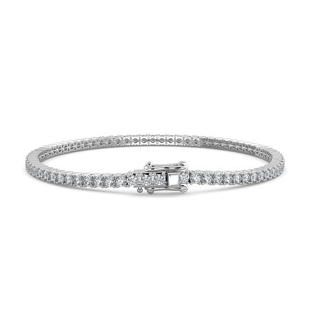 Tennis Bracelet with Round Natural Diamonds 3cts Total Weight