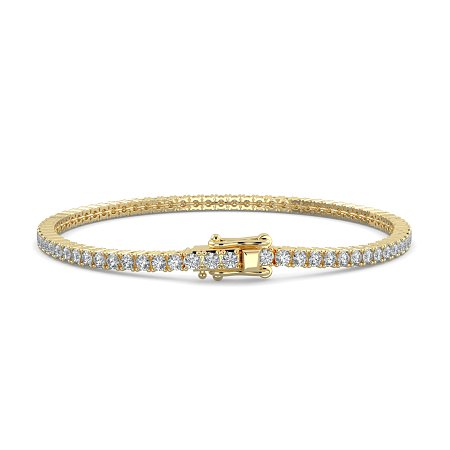 Tennis Bracelet with Round Natural Diamonds 3cts Total Weight