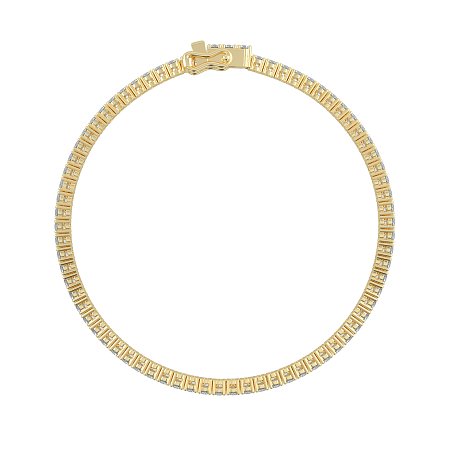 Tennis Bracelet with Round Natural Diamonds 3cts Total Weight