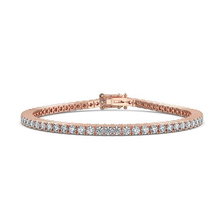 Tennis Bracelet with Round Natural Diamonds 4cts Total Weight
