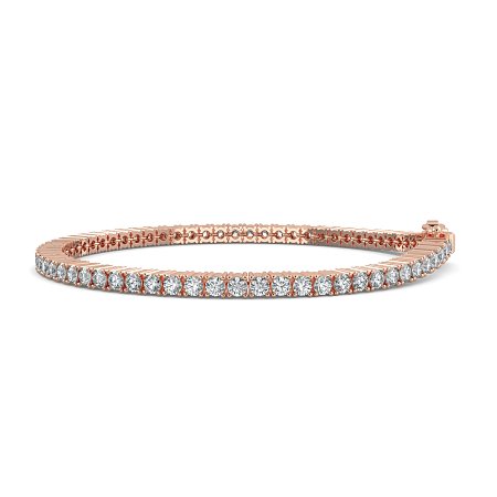Tennis Bracelet with Round Natural Diamonds 4cts Total Weight