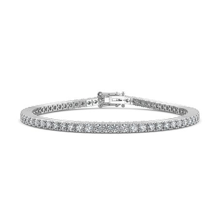 Tennis Bracelet with Round Natural Diamonds 4cts Total Weight