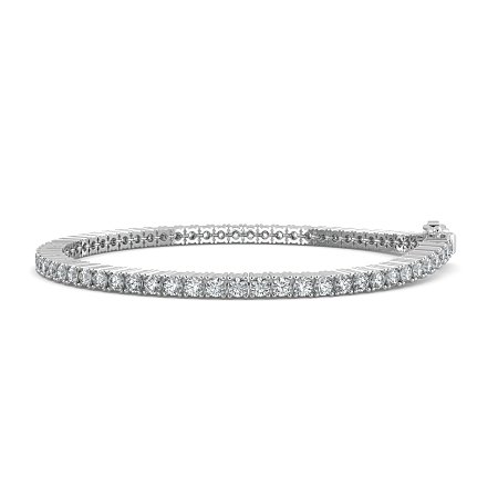 Tennis Bracelet with Round Natural Diamonds 4cts Total Weight
