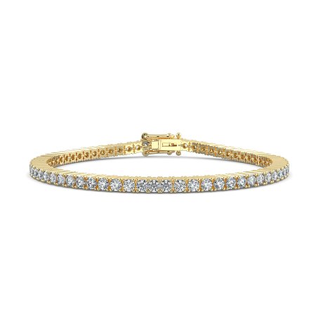Tennis Bracelet with Round Natural Diamonds 4cts Total Weight