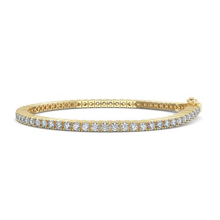 Tennis Bracelet with Round Natural Diamonds 4cts Total Weight