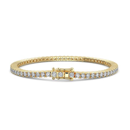 Tennis Bracelet with Round Natural Diamonds 4cts Total Weight