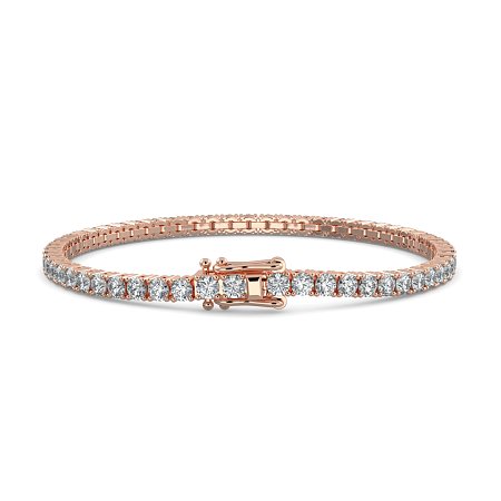 Tennis Bracelet with Round Natural Diamonds 5cts Total Weight