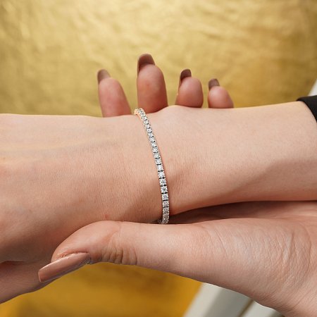 Tennis Bracelet with Round Natural Diamonds 5cts Total Weight