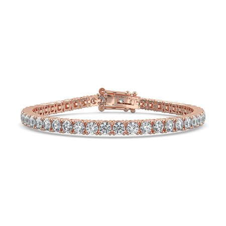 Tennis Bracelet with Round Natural Diamonds 7cts Total Weight