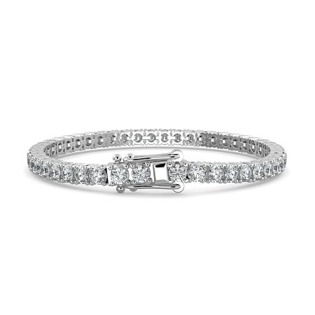 Tennis Bracelet with Round Natural Diamonds 7cts Total Weight