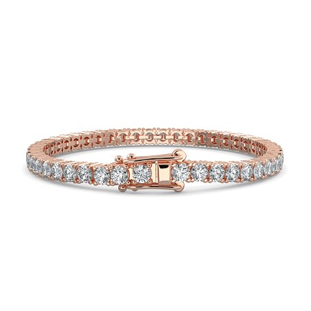 Tennis Bracelet with Round Natural Diamonds 8cts Total Weight