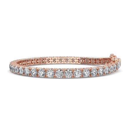 Tennis Bracelet with Round Natural Diamonds 10cts Total Weight