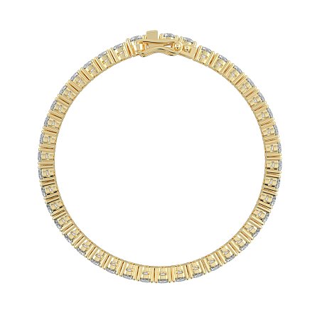 Tennis Bracelet with Round Natural Diamonds 10cts Total Weight