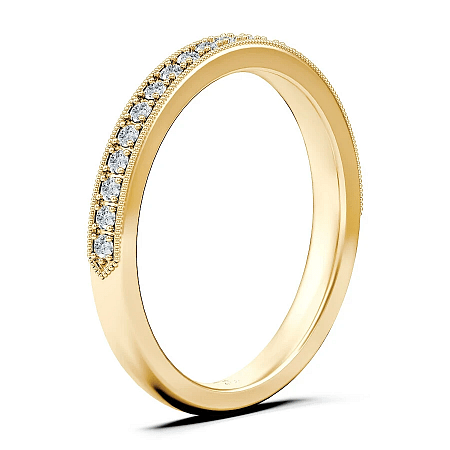 Rene Wedding Ring with Natural Diamonds 0.2ct Total Weight